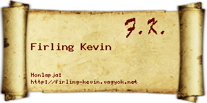 Firling Kevin névjegykártya